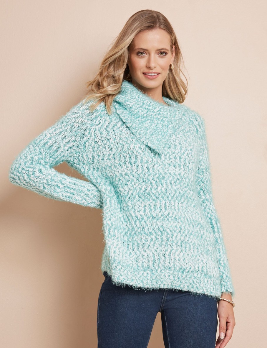 Knitwear WLane | W.Lane Side Button Boucle Jumper