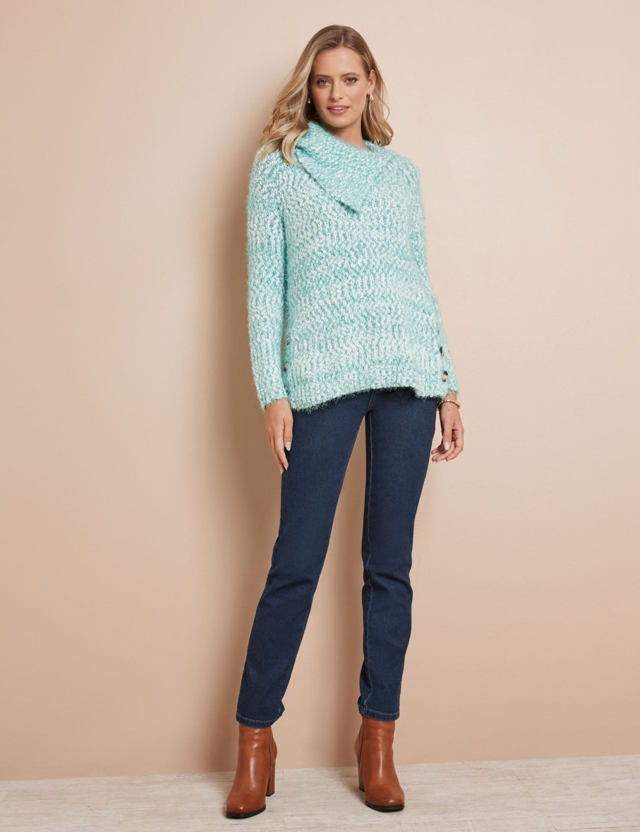 Knitwear WLane | W.Lane Side Button Boucle Jumper