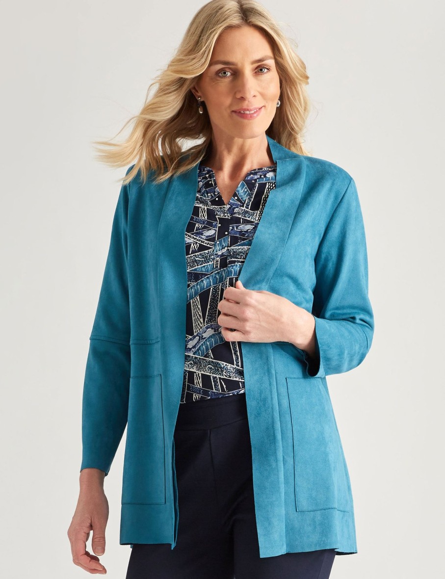 Outerwear NoniB | Noni B Suedette Patch Pocket Jacket