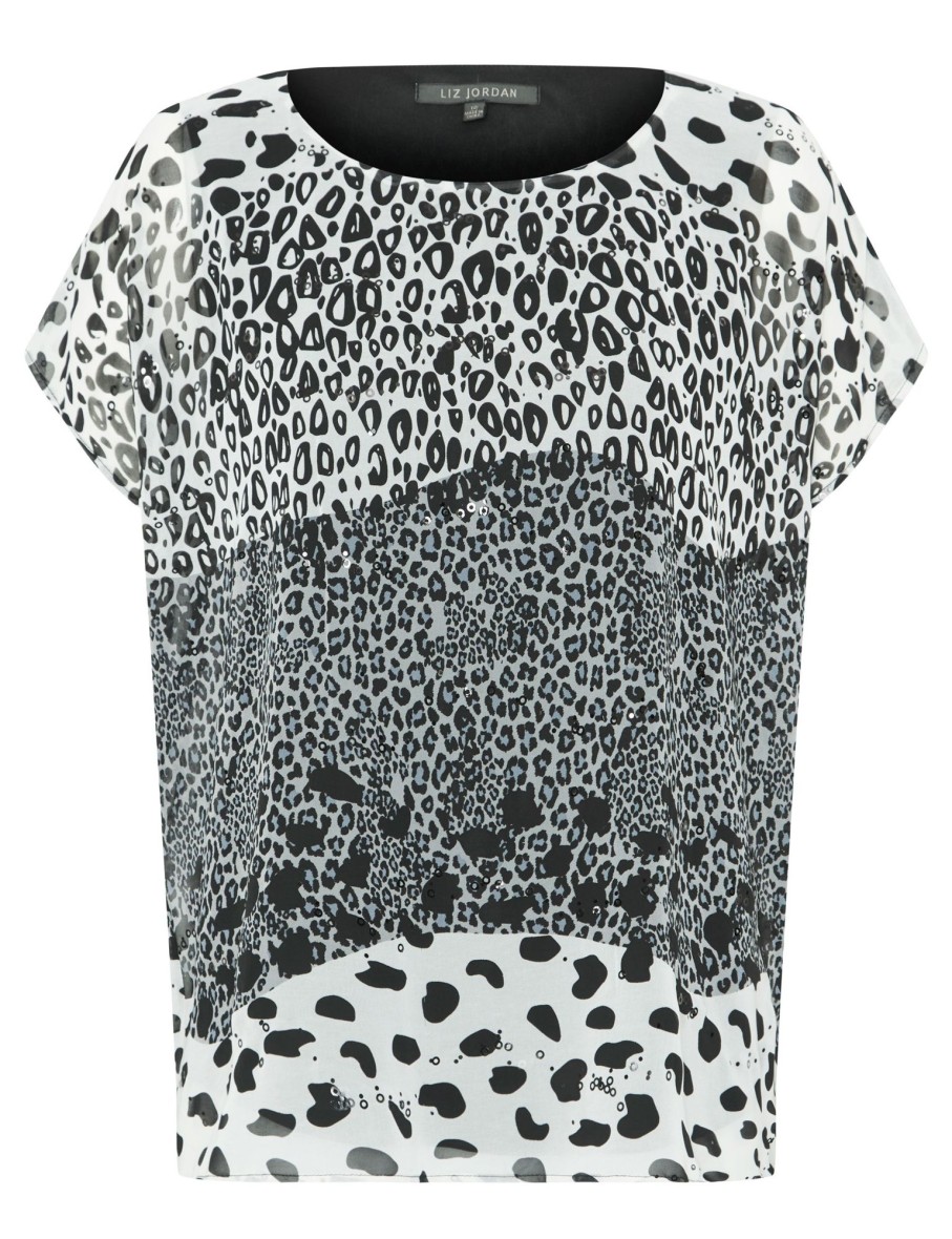 Knitwear LizJordan | Liz Jordan Sequin Detail Overlay Top