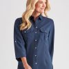 Tops NoniB | Noni B Pocket Detail Shirt