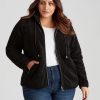 Outerwear Beme | Beme Long Sleeve Teddy Snuggle Jacket