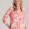 Tops NoniB | Noni B Cotton Voile Print Shirt