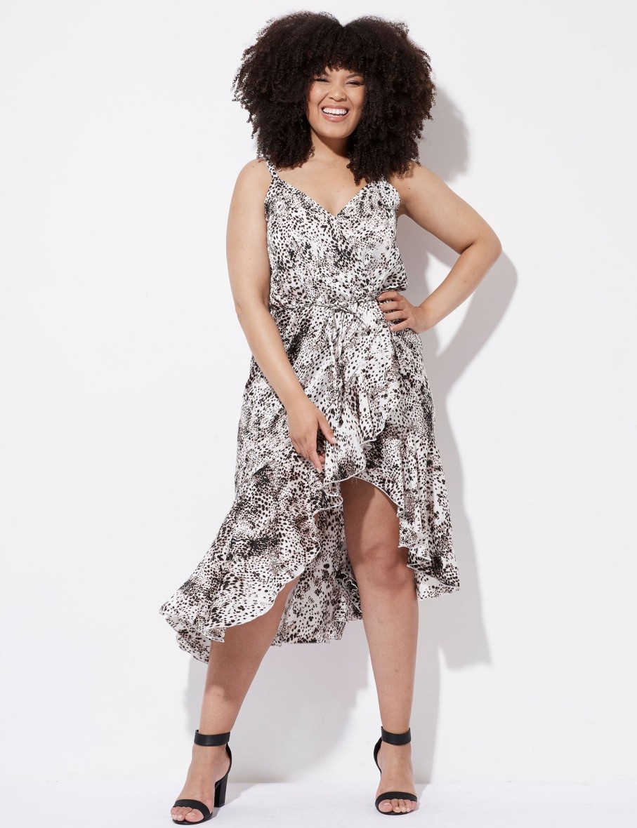 Dresses Crossroads | Crossroads Animal Wrap Dress