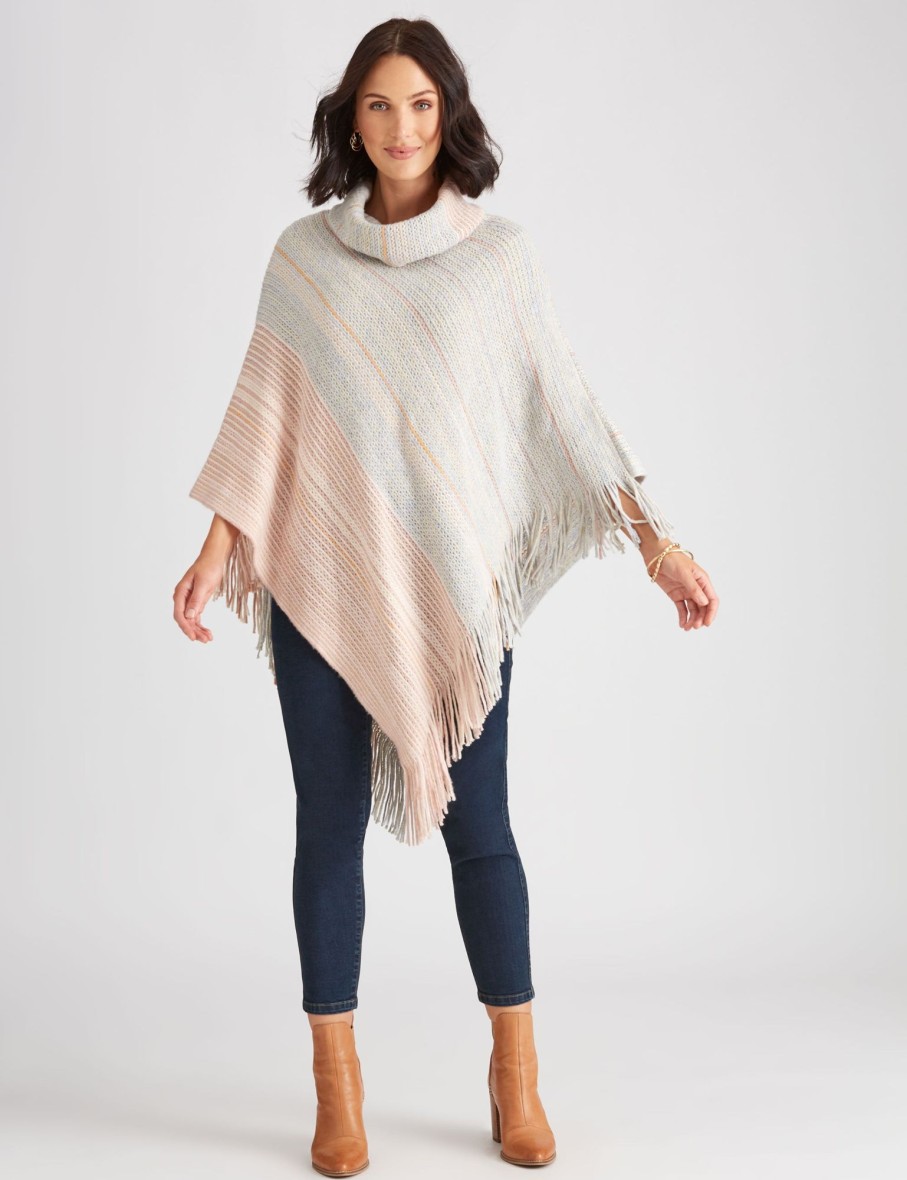 Knitwear Katies | Katies Roll Neck Poncho