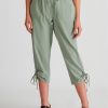 Bottoms Rockmans | Rockmans Crop Cotton Pants