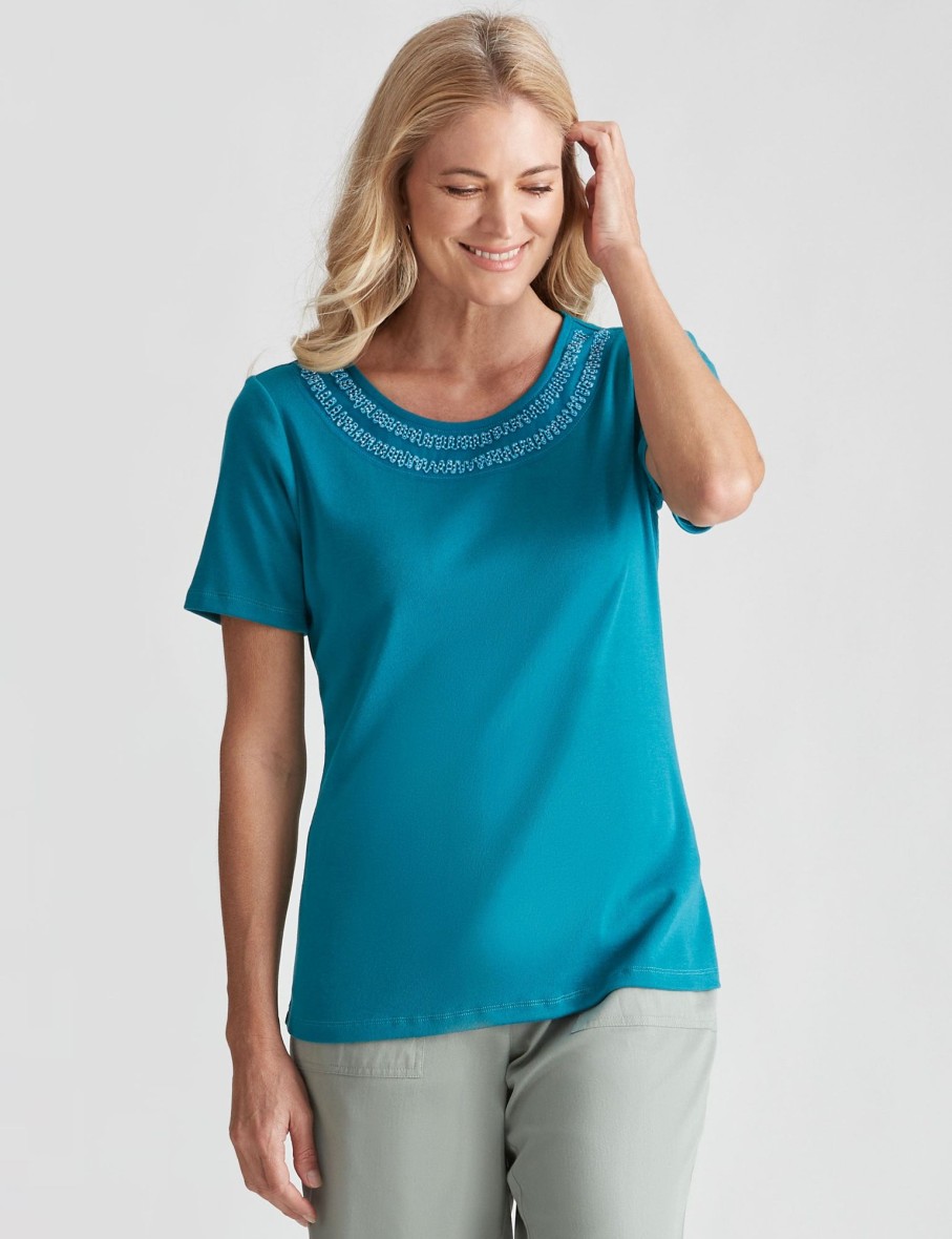 Tops NoniB | Noni B Short Sleeve Rib Top