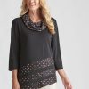 Tops NoniB | Noni B Knit Lace Panel Top