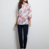 Tops NoniB | Keyhole Neck Printed Top