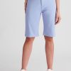 Bottoms Rockmans | Rockmans Knee Length Solid Colour Shorts