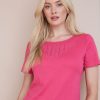 Tops NoniB | Noni B Round Neck Hotfix Rib T-Shirt