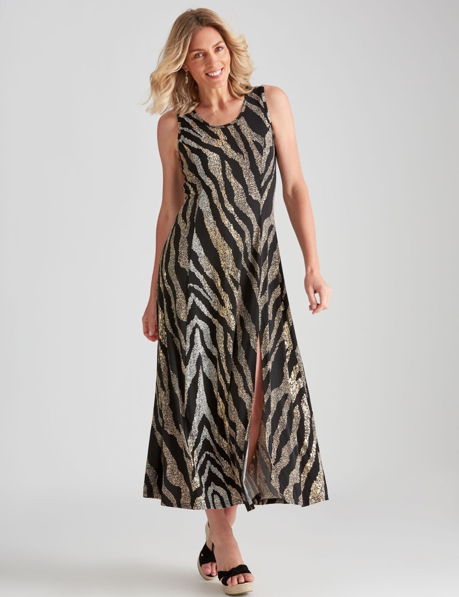 Dresses NoniB | Noni B Side Split Knit Maxi Dress