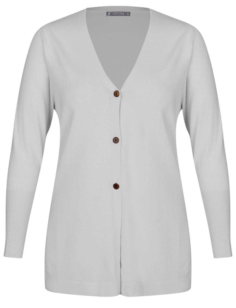 Knitwear Katies | Katies Long Sleeve Split Button Cardigan