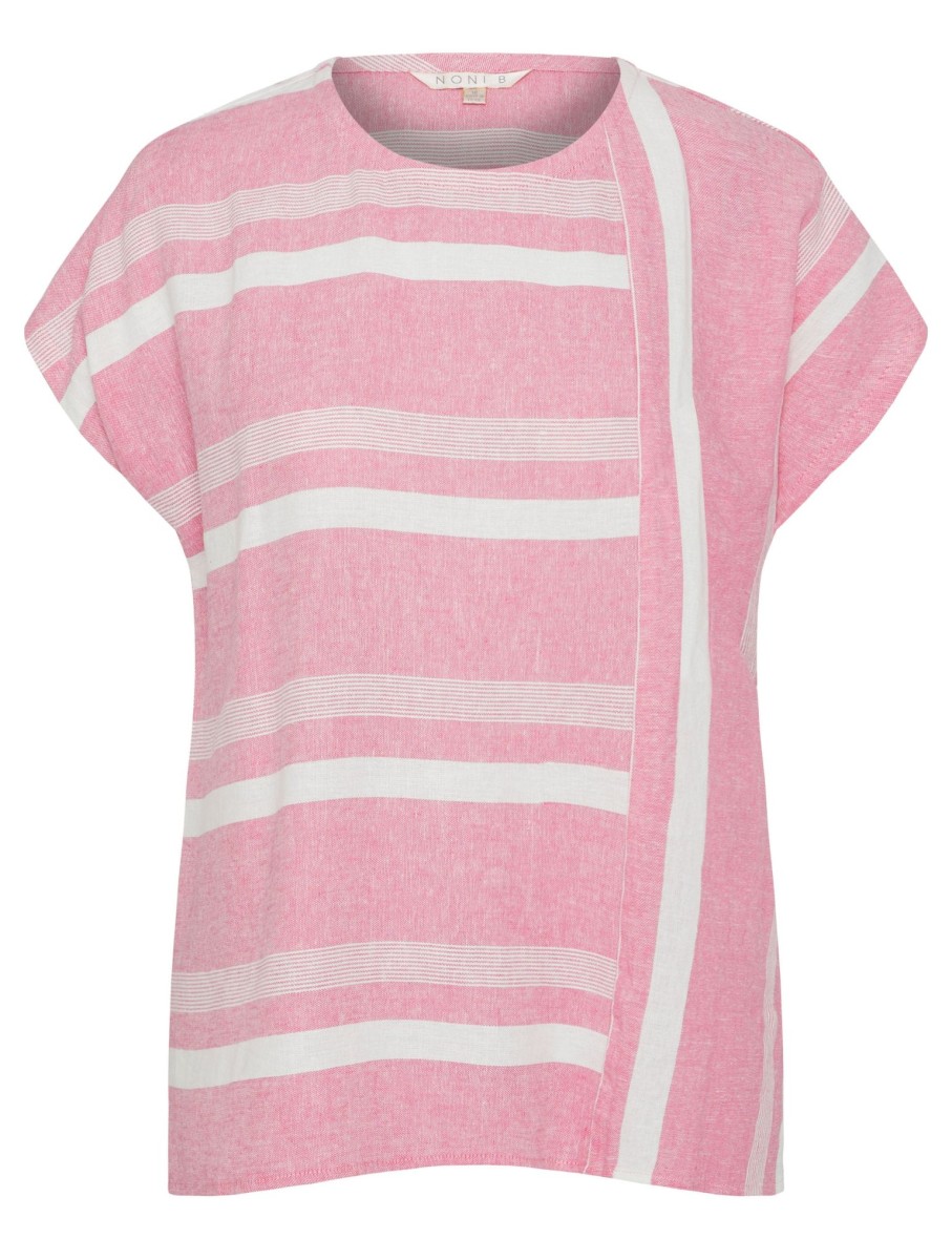 Tops NoniB | Noni B Stripe Linen Top