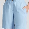 Bottoms Katies | Katies Linen Blend Pull On Shorts