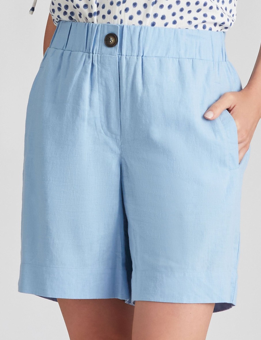 Bottoms Katies | Katies Linen Blend Pull On Shorts