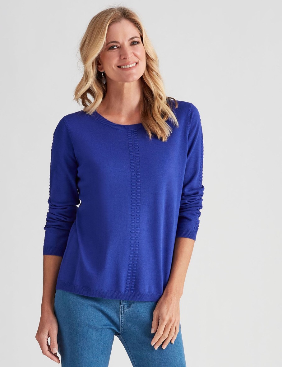 Knitwear NoniB | Noni B Long Sleeve Bubble Detail Jumper