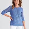 Knitwear Rockmans | Rockmans 3/4 Sleeve Cable Knitwear Colourblock Jumper