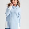 Knitwear Rockmans | Rockmans Long Sleeve Colour Block Ottoman Knitwear Top