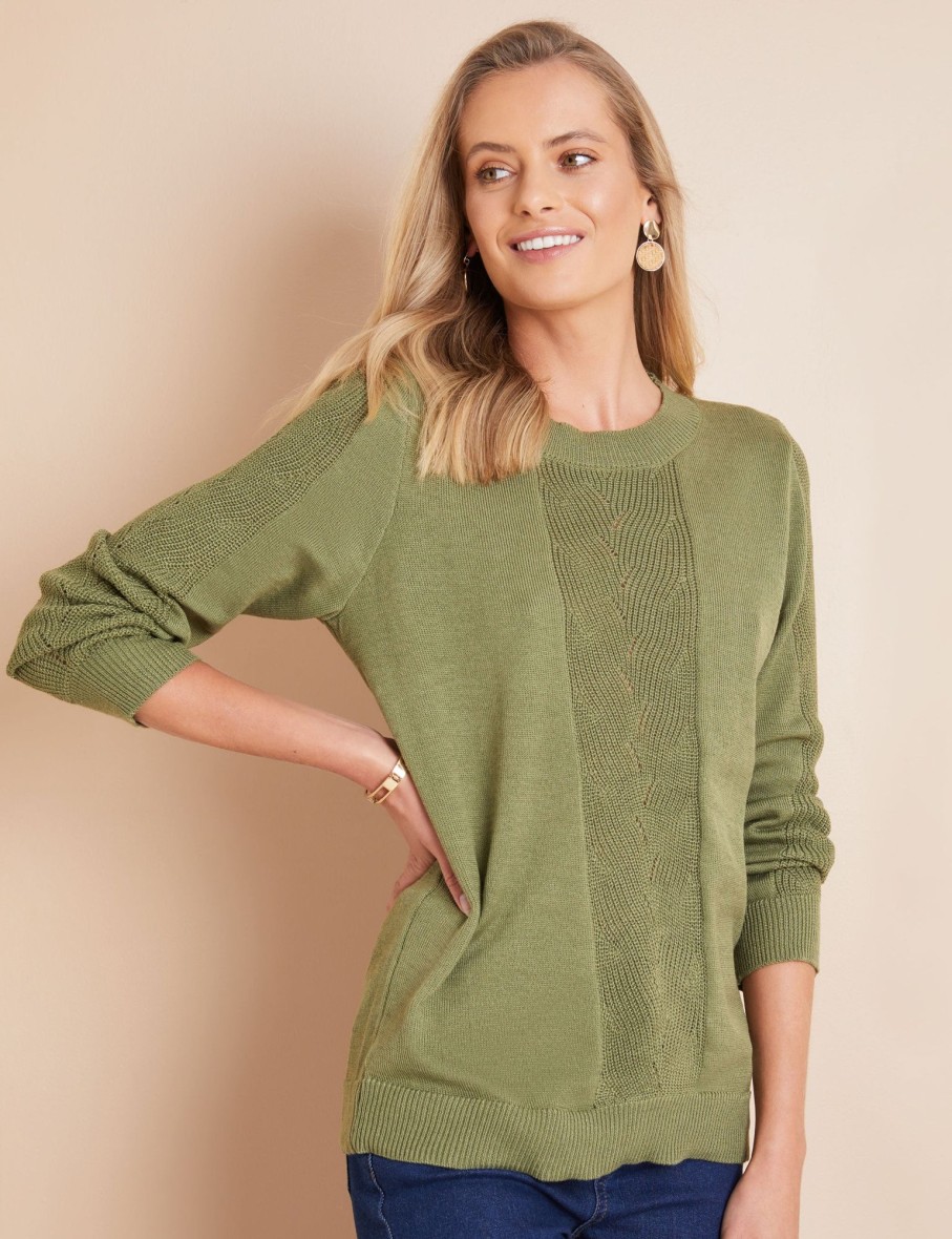 Knitwear WLane | W.Lane Round Neck Cable Jumper