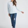 Knitwear Rockmans | Rockmans Long Sleeve Pearl Cable Knitwear Jumper