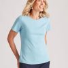 Tops NoniB | Noni B Round Neck Hot Fix Rib Top