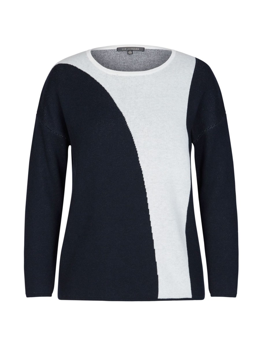 Knitwear LizJordan | Liz Jordan Long Sleeve Colour Block Jumper