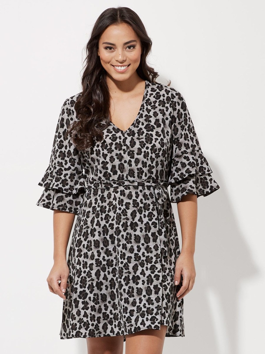 Dresses Crossroads | Crossroads 3/4 Animal Dress