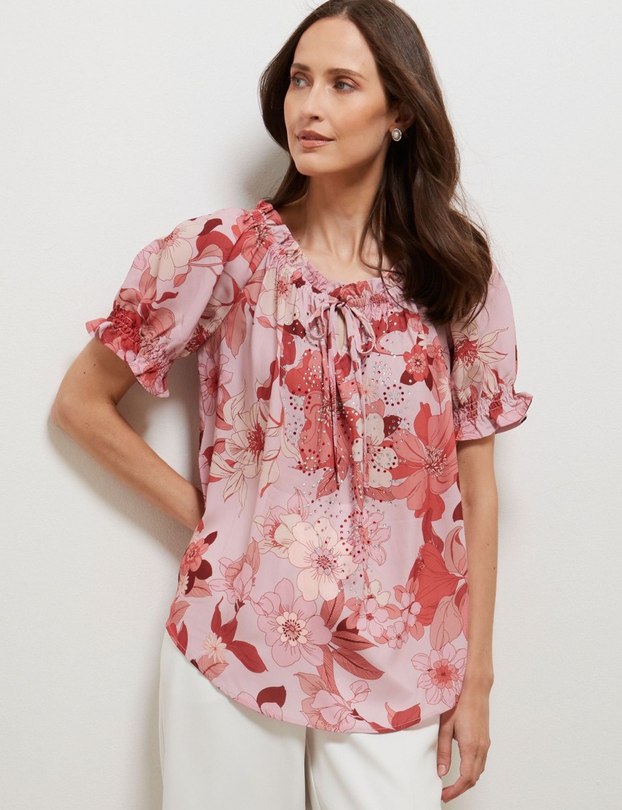 Tops NoniB | Puff Sleeve Hotfix Kaftan Top