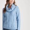 Knitwear WLane | W.Lane Cable Cowl Neck Zip Pullover