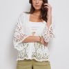 Outerwear Katies | Katies 3Q Sleeve Lace Cover Up