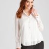 Tops NoniB | Noni B Self Stripe Lurex Shirt