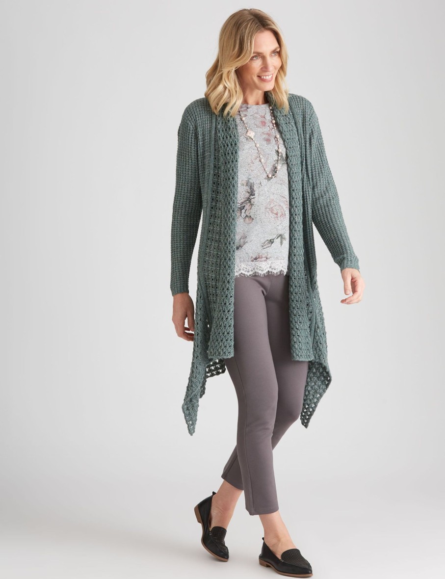 Knitwear NoniB | Noni B Longline Lapel Knitwear Cardigan