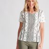 Tops NoniB | Noni B Placement Print Cotton Top