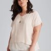 Tops Autograph | Autograph Extended Sleeve Double Layer V Neck Top