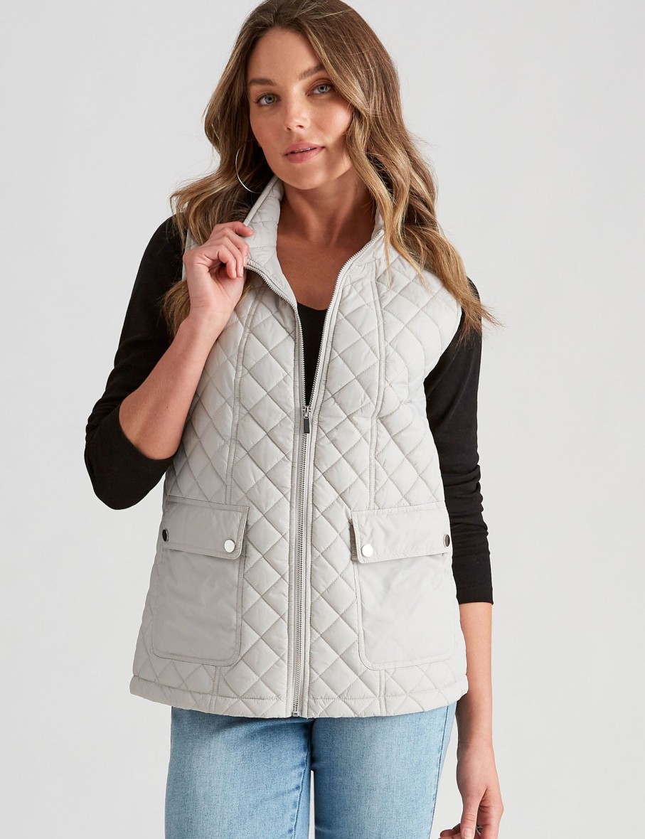 Outerwear Rockmans | Rockmans Utility Gilet Vest