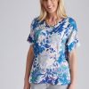 Tops NoniB | Noni B V-Neck Woven Printed Top