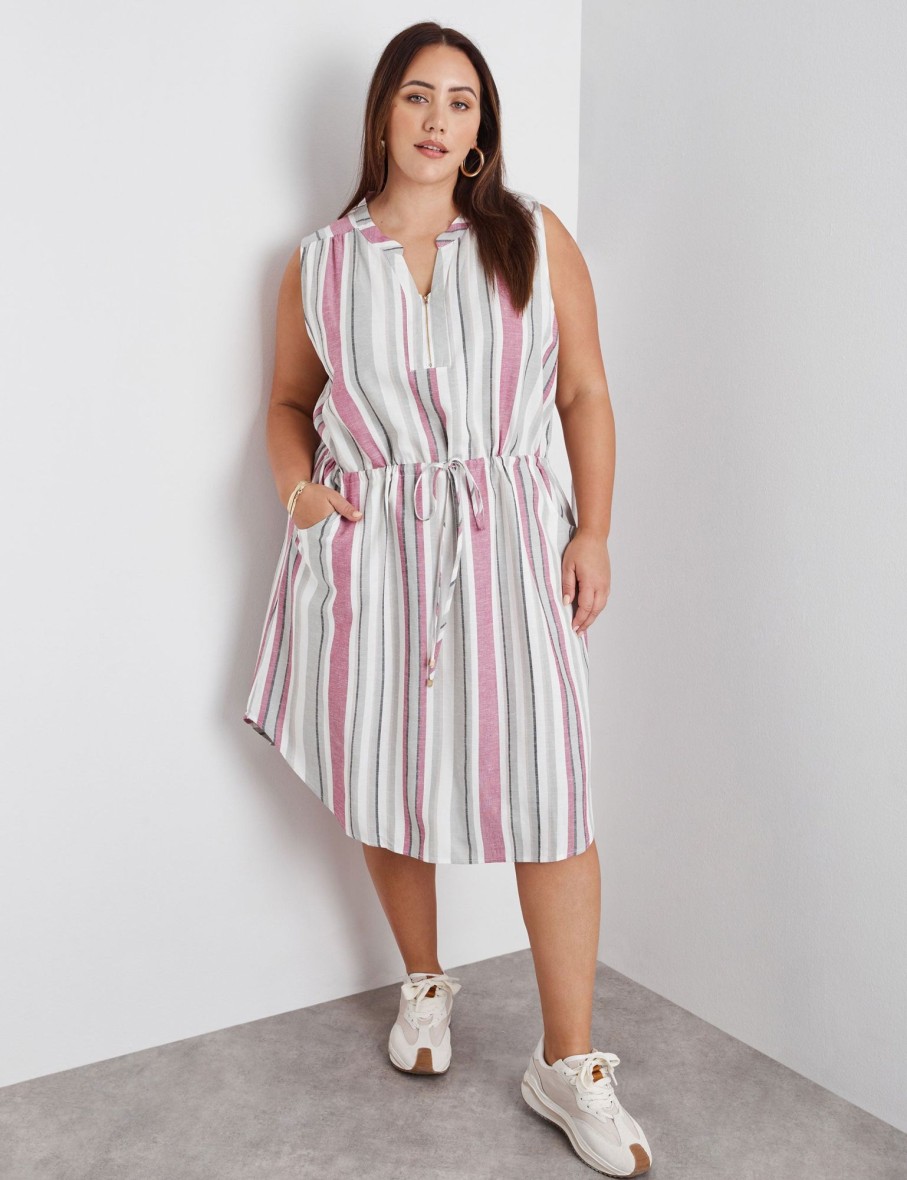 Dresses Beme | Beme Zipped Detail Double Pocket Dress