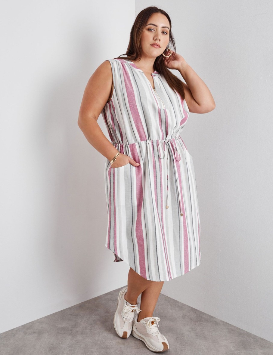 Dresses Beme | Beme Zipped Detail Double Pocket Dress