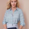 Tops NoniB | Concealed Placket Print Shirt