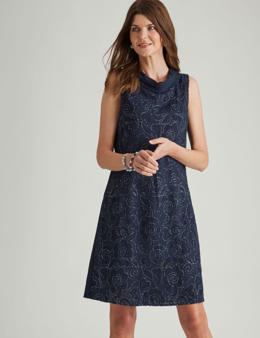 Dresses WLane | W.Lane Linen Floral Embroidery Dress