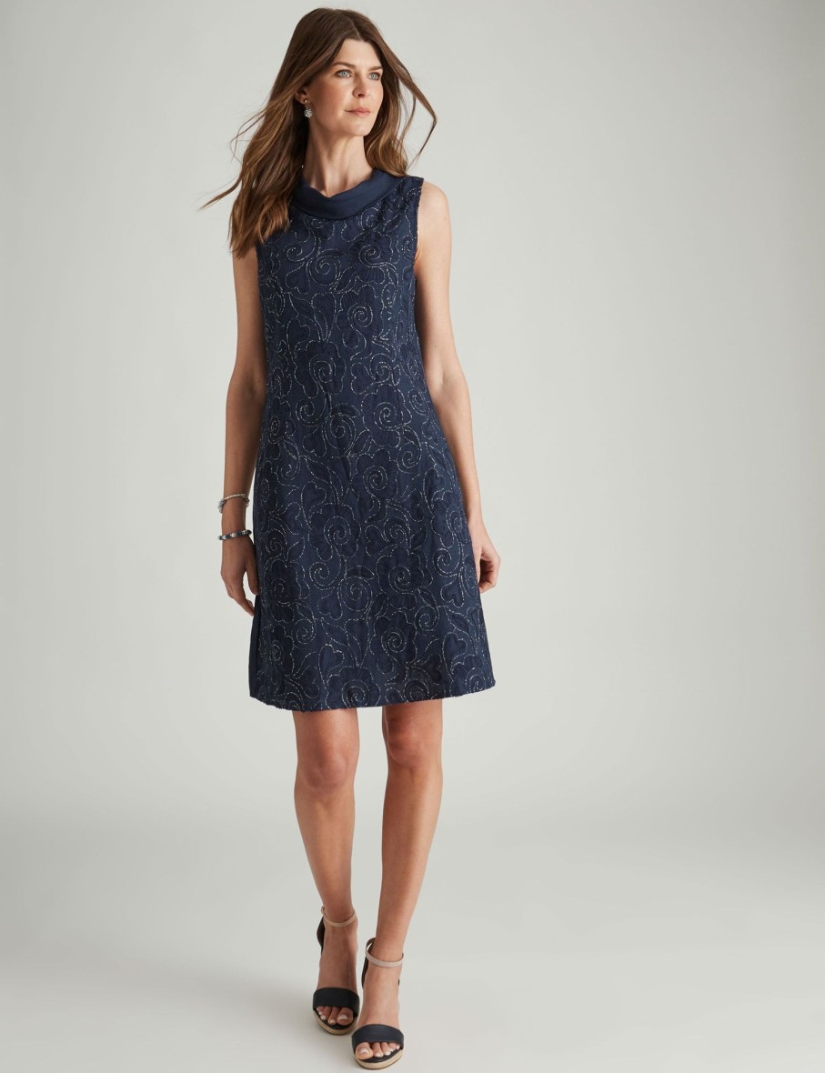 Dresses WLane | W.Lane Linen Floral Embroidery Dress