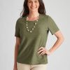 Tops Millers | Millers Short Sleeve Textured Scoop Neck Top