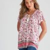 Tops Rockmans | Rockmans Knitwear Printed Top