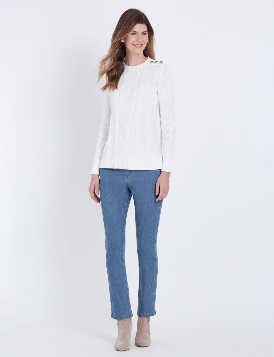 Knitwear WLane | W.Lane Button Cable Knitwear Pullover Jumper