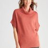 Knitwear WLane | W.Lane Cowl Neck Short Sleeve Pullover