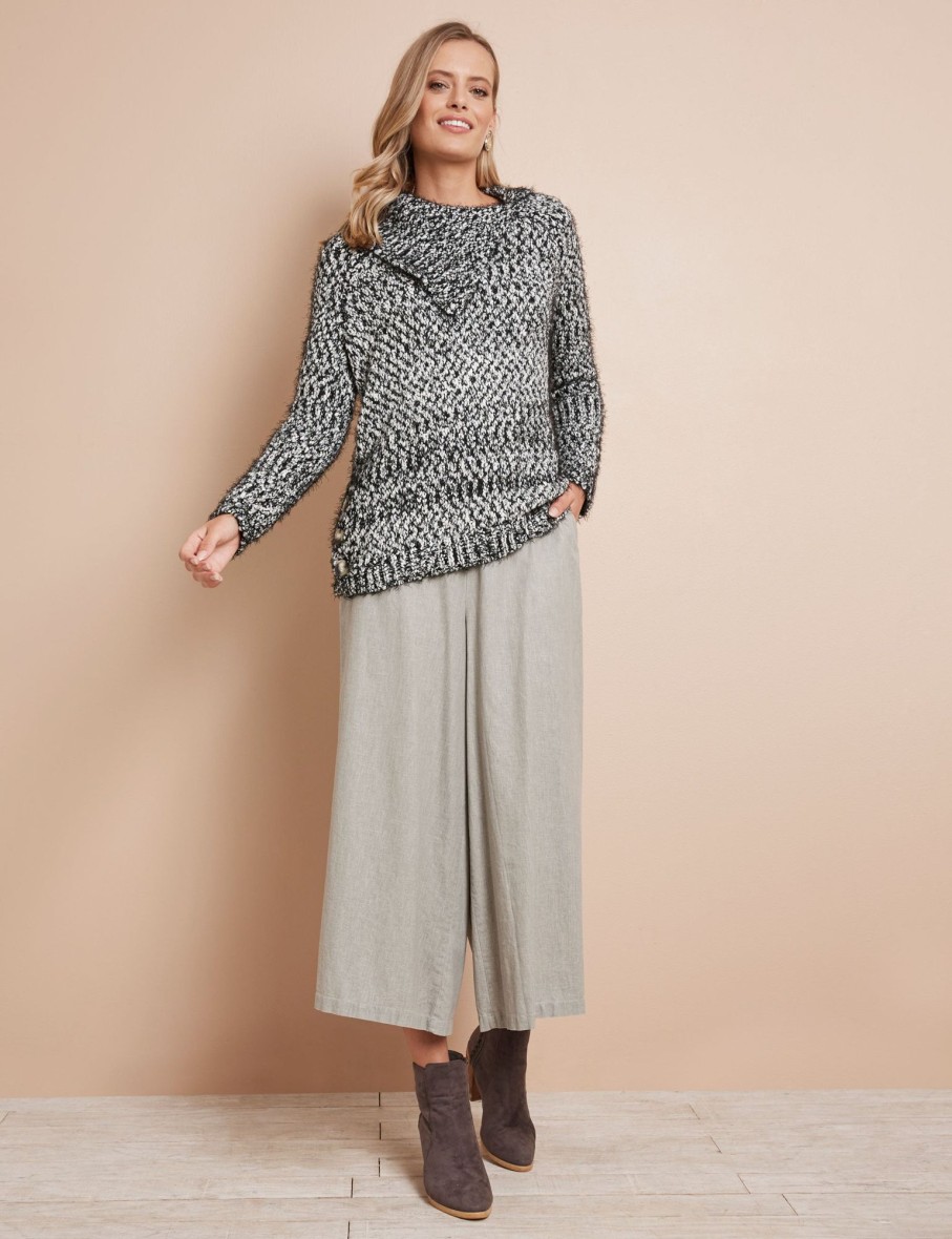 Knitwear WLane | W.Lane Side Button Boucle Jumper