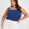 Tops Beme | Beme Short Sleeve Knitwear Cold Shoulder Top