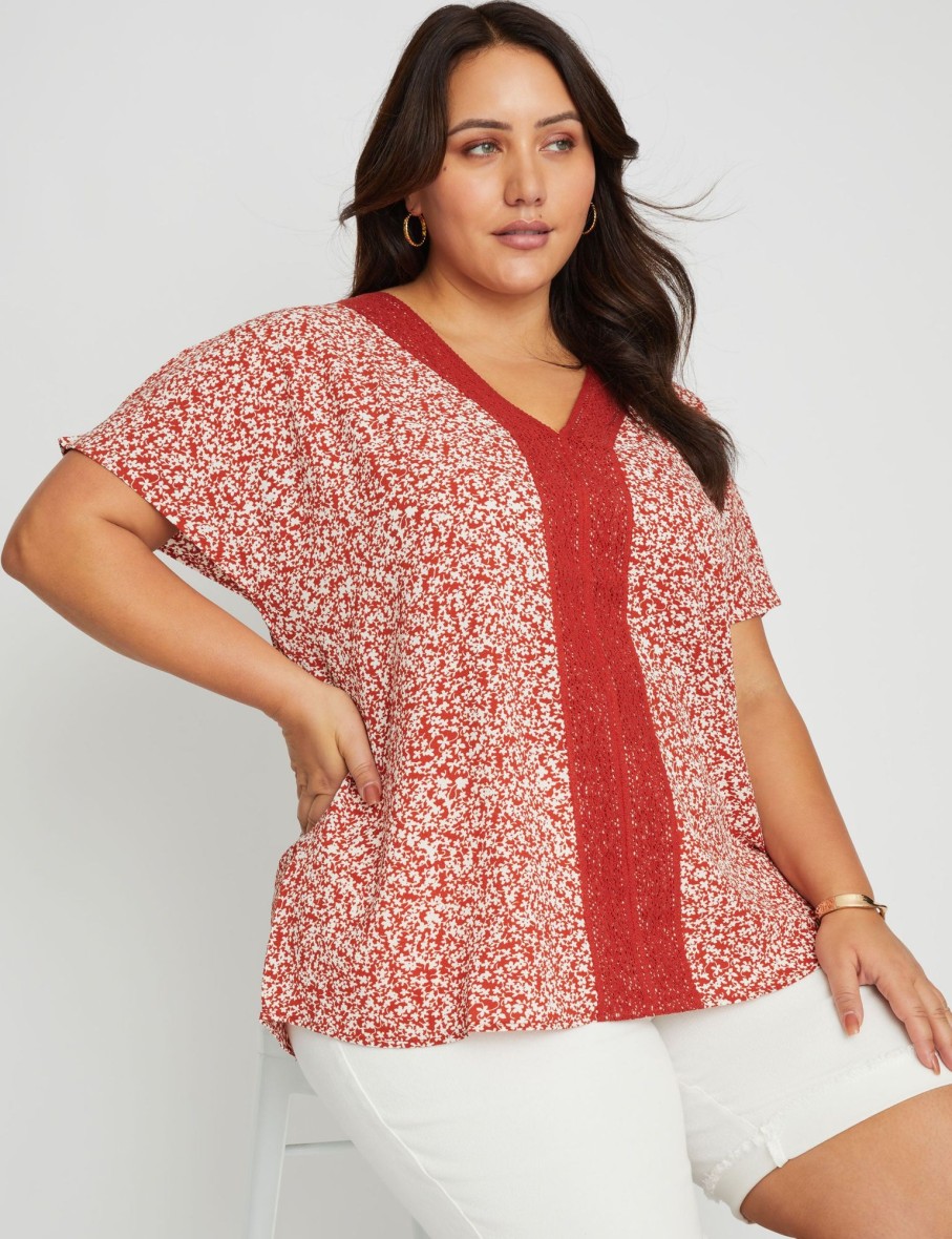 Tops Beme | Beme Peplum Flutter Sleeve Top