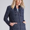 Outerwear NoniB | Noni B Zipped Front Check Knitwear Jacket